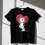 Snoopy Hugging Alabama Crimson Tide Heart 1 T Shirt