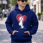 Snoopy Hugging Alabama Crimson Tide Heart 8 Hoodie