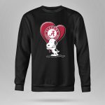 Snoopy Hugging Alabama Crimson Tide Heart 9 Sweatshirt