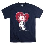 Snoopy Hugging Alabama Crimson Tide Heart T Shirt 7