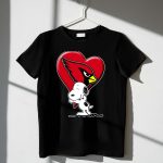 Snoopy Hugging Arizona Cardinals Heart 1 T Shirt
