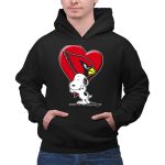 Snoopy Hugging Arizona Cardinals Heart 2 Hoodie