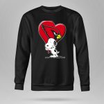 Snoopy Hugging Arizona Cardinals Heart 9 Sweatshirt