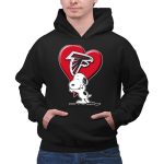 Snoopy Hugging Atlanta Falcons Heart 2 Hoodie
