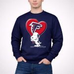 Snoopy Hugging Atlanta Falcons Heart 3 Sweatshirt