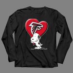 Snoopy Hugging Atlanta Falcons Heart 4 Long Sleeves
