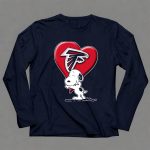 Snoopy Hugging Atlanta Falcons Heart 6 Long Sleeves