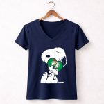 Snoopy Hugging Boston Celtics 5 Womens V Neck