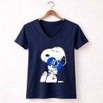 Snoopy Hugging Dallas Mavericks 5 Womens V Neck