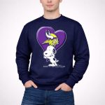 Snoopy Hugging Heart Minnesota Vikings 3 Sweatshirt