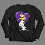 Snoopy Hugging Heart Minnesota Vikings 4 Long Sleeves