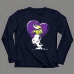 Snoopy Hugging Heart Minnesota Vikings 6 Long Sleeves