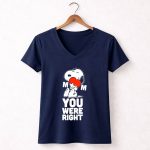 Snoopy Hugging Heart Mom You Were Right 5 Womens V Neck
