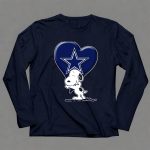 Snoopy Hugging Heart with Dallas Cowboys Star 6 Long Sleeves