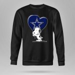 Snoopy Hugging Heart with Dallas Cowboys Star 9 Sweatshirt