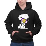 Snoopy Hugging Los Angeles Lakers Basketball 2 Hoodie