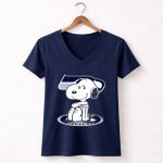 Snoopy Hugging Seattle Seahawks 5 Womens V Neck