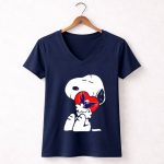 Snoopy Hugging Washington Capitals Heart 5 Womens V Neck.jpg