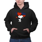 Snoopy I Love You Hearts 2 Hoodie