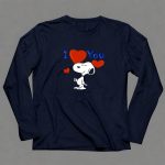 Snoopy I Love You Hearts 6 Long Sleeves