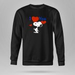 Snoopy I Love You Hearts 9 Sweatshirt