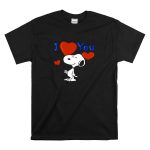 Snoopy I Love You Hearts T Shirt 6