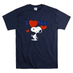 Snoopy I Love You Hearts T Shirt 7