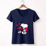Snoopy I Want All The Love Valentines Peanuts 5 Womens V Neck