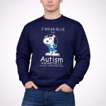 Snoopy I Wear Blue for Autism Awareness Accept Understand Love Peanuts 3 Sweatshirt