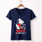 Snoopy If You Dont Like Chicago Bulls Kiss My Endzone 5 Womens V Neck