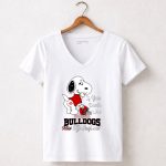Snoopy If You Dont Like Kiss My Endzone Georgia Bulldogs 5 Womens V Neck.jpg