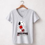 Snoopy If You Dont Like Kiss My Endzone Georgia Bulldogs 7 Womens V Neck.jpg