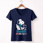 Snoopy If You Dont Like Sharks Kiss My Endzone San Jose Sharks 5 Womens V Neck.jpg