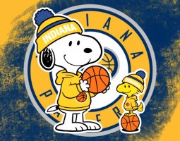Snoopy Indiana Pacers Banner