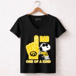 Snoopy Iowa Hawkeyes 1 Dad One Of A Kind 7 Womens V Neck.jpg
