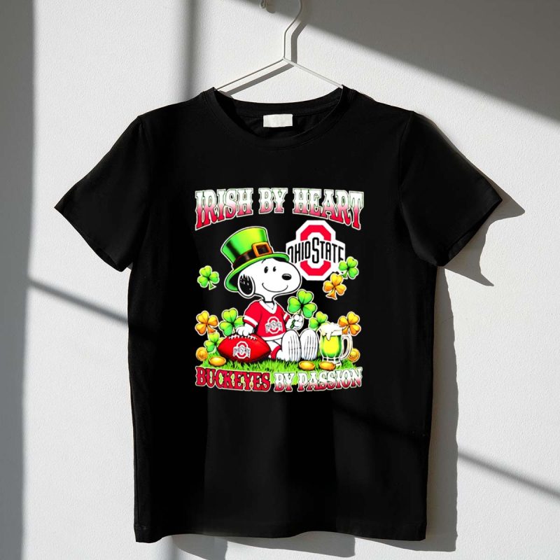 Snoopy Irish By Heart Buckeyes By Passion St Patricks Day 1 T Shirt