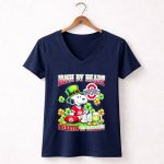 Snoopy Irish By Heart Buckeyes By Passion St Patricks Day 5 Womens V Neck