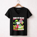 Snoopy Irish By Heart Buckeyes By Passion St Patricks Day 5 Womens V Neck1