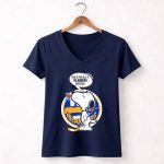 Snoopy Islanders Haters Cartoon with New York Islanders Hockey 5 Womens V Neck.jpg