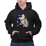 Snoopy Jeep Stars Stripes American Flag Background 2 Hoodie
