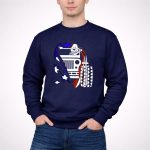 Snoopy Jeep Stars Stripes American Flag Background 3 Sweatshirt