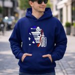 Snoopy Jeep Stars Stripes American Flag Background 8 Hoodie