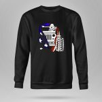 Snoopy Jeep Stars Stripes American Flag Background 9 Sweatshirt
