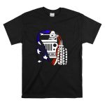 Snoopy Jeep Stars Stripes American Flag Background T Shirt 6