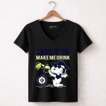 Snoopy Jets Make Me Drink Winnipeg Fans Peanuts Hockey 7 Womens V Neck.jpg