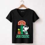 Snoopy Joe Celtic Boston Basketball Fan 6 Womens V Neck