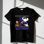 Snoopy Joe Cool And Woodstock The Baltimore Ravens 1 T Shirt