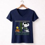 Snoopy Joe Cool And Woodstock The Green Bay Packers 5 Womens V Neck