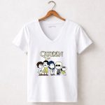 Snoopy Joe Cool With The Queen Band 80s 5 Womens V Neck.jpg