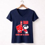 Snoopy Kansas City Chiefs 1 DAD One Of A Kind 5 Womens V Neck